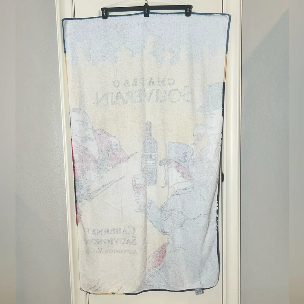 Vintage Rare Hilasal Chateau Souverain Cabernet Sauvignon Beach Towel